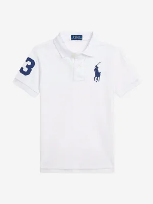 Ralph Lauren Boys Cotton Polo Shirt in White