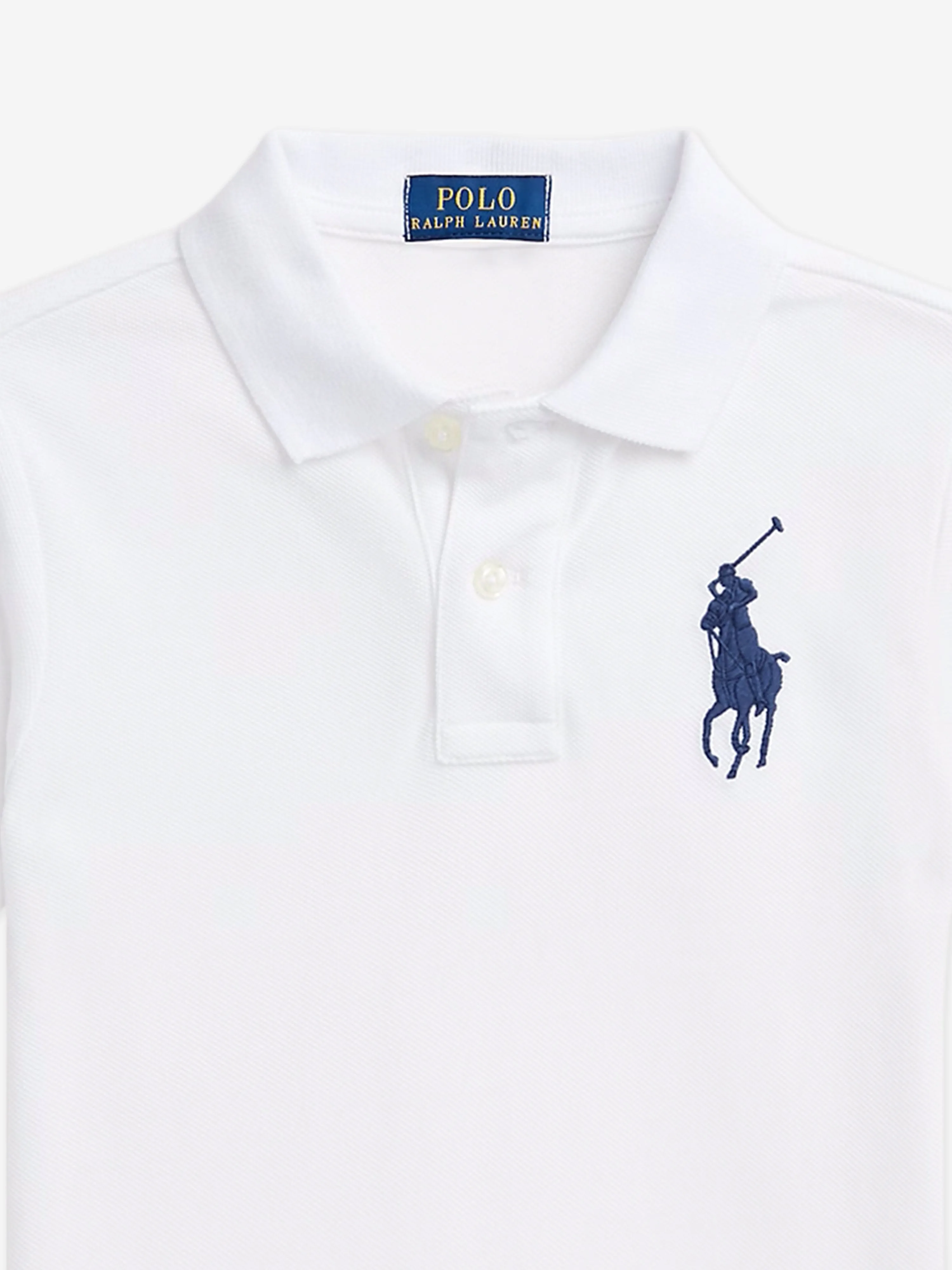 Ralph Lauren Boys Cotton Polo Shirt in White