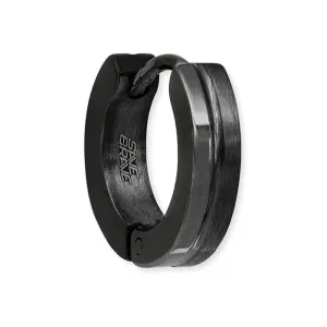 Save Brave Stainless Steel Black IP Single Mens Earring SBE-INDIA-1-BK