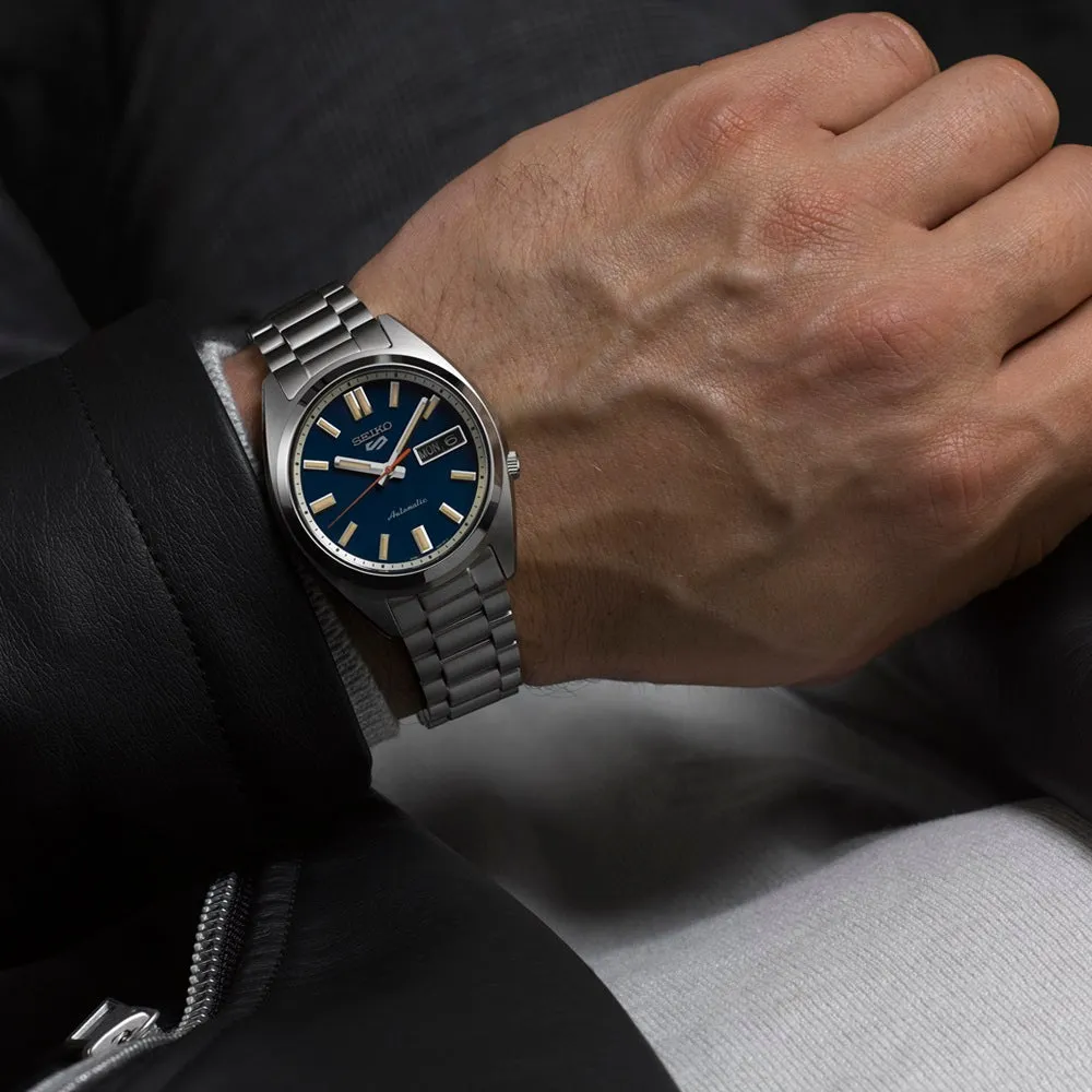 Seiko 5 Sports SXNS 'Rinse Blue' Stainless Steel Mens Watch SRPK87K1