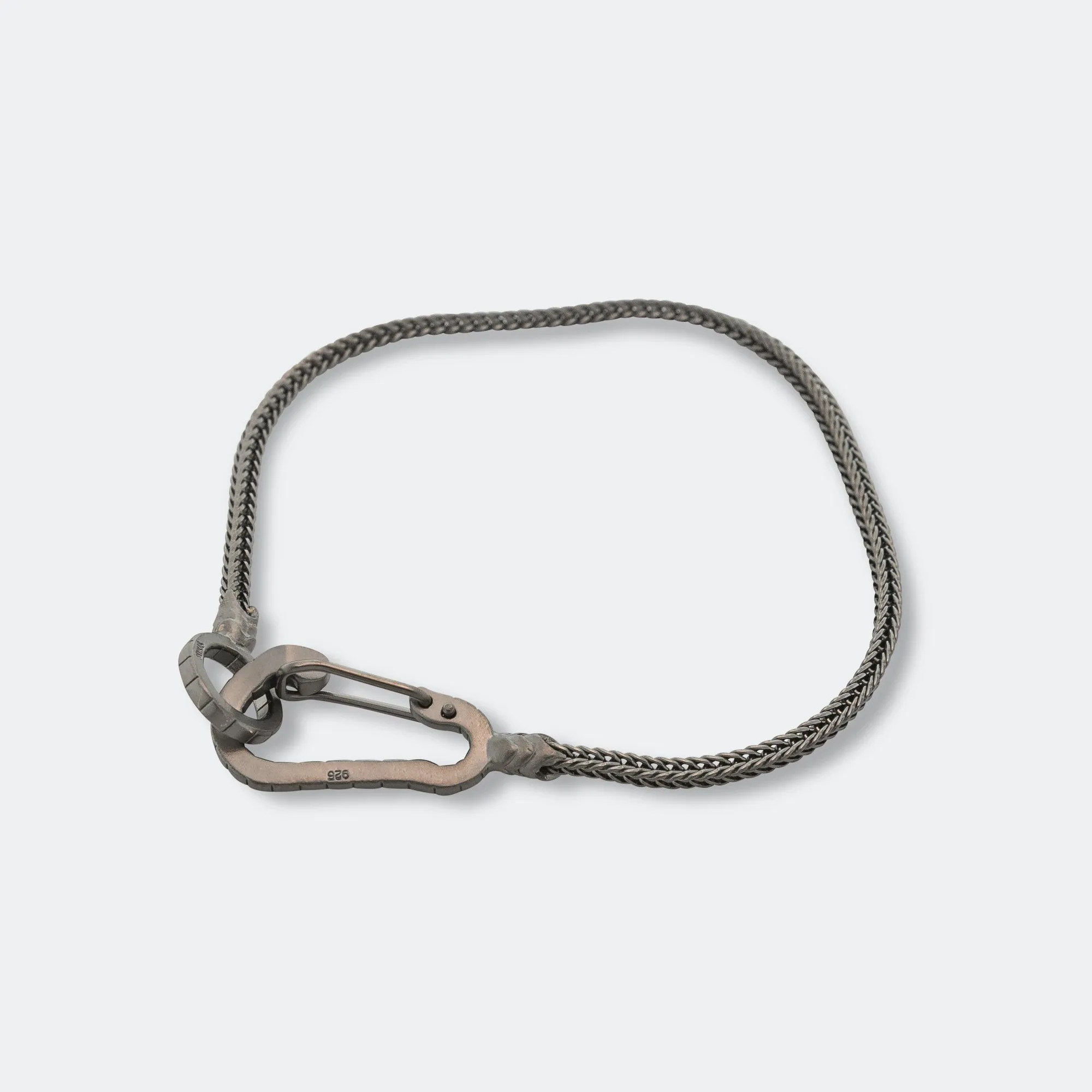 Snake Karabiner Bracelet - Ruthenium Plating/925 Silver