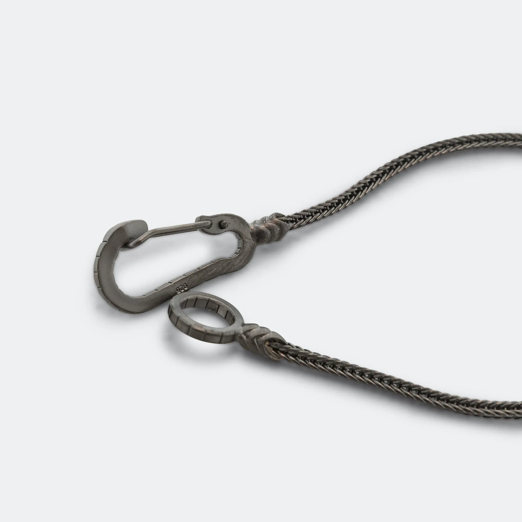 Snake Karabiner Bracelet - Ruthenium Plating/925 Silver
