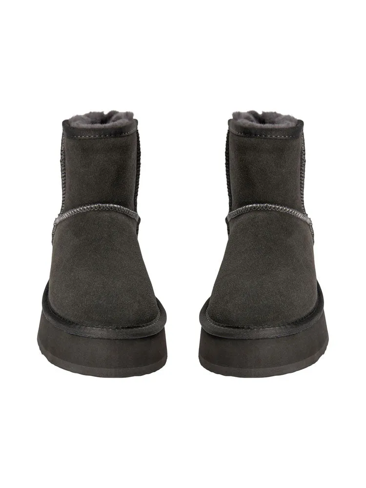 Sofie Schnoor Shearling Boots Anthracite