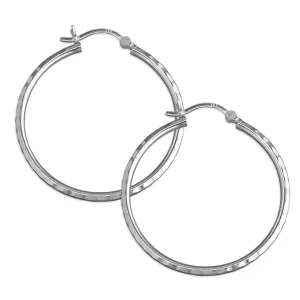 Sterling Silver Hoop Ladies Earrings