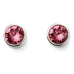 Sterling Silver October Birthstone Stud Earrings E5565