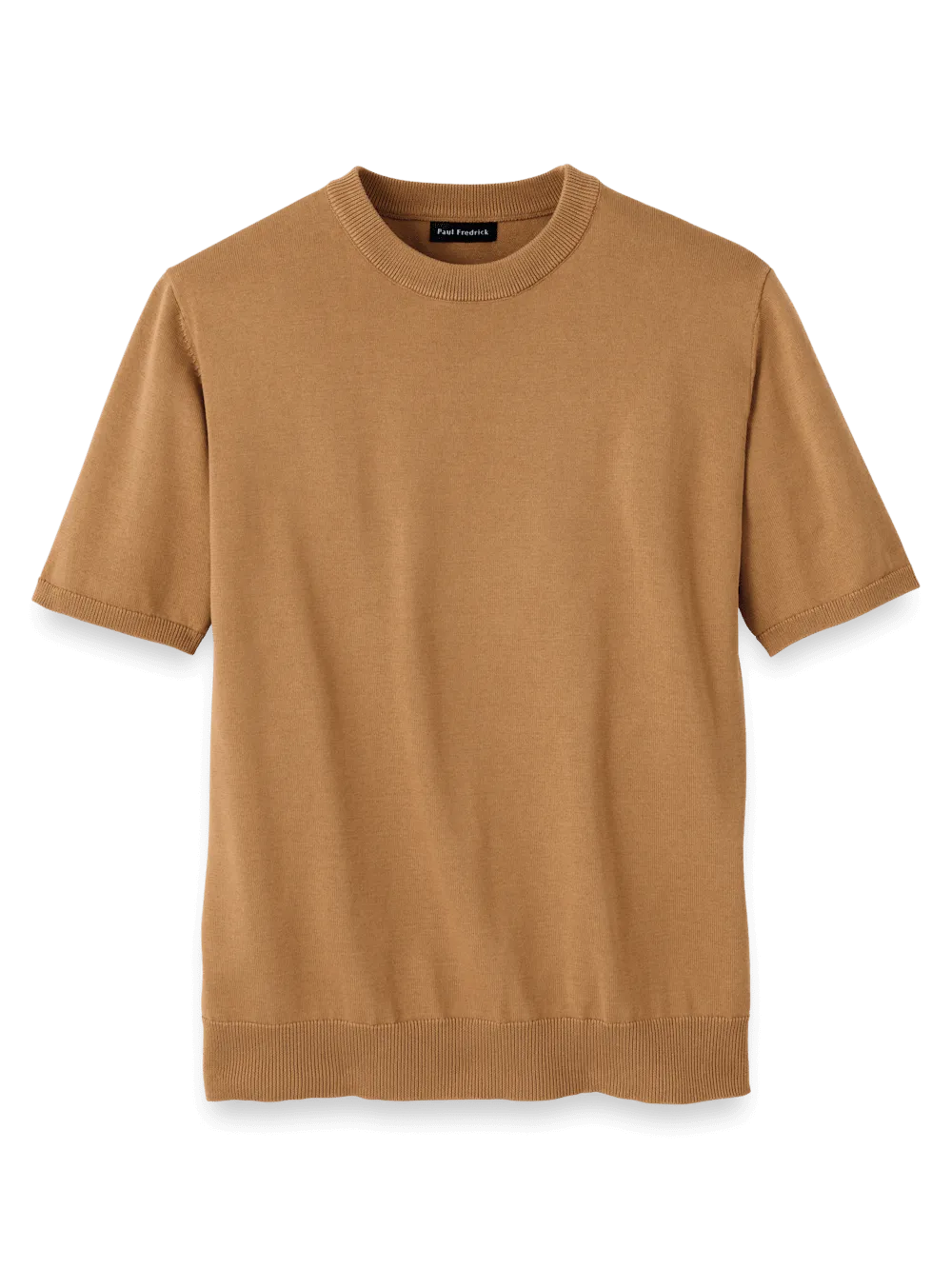 Supima Cotton Crew Neck Sweater - Light Brown