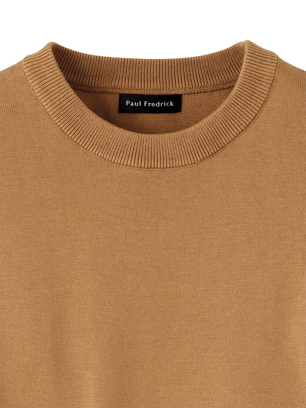 Supima Cotton Crew Neck Sweater - Light Brown