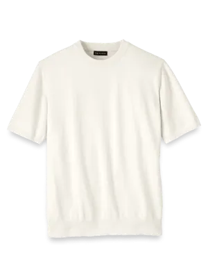 Supima Cotton Crew Neck Sweater - Off White