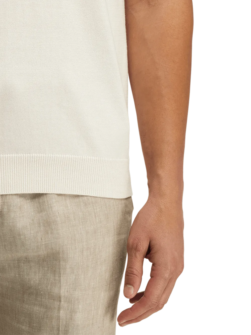 Supima Cotton Crew Neck Sweater - Off White