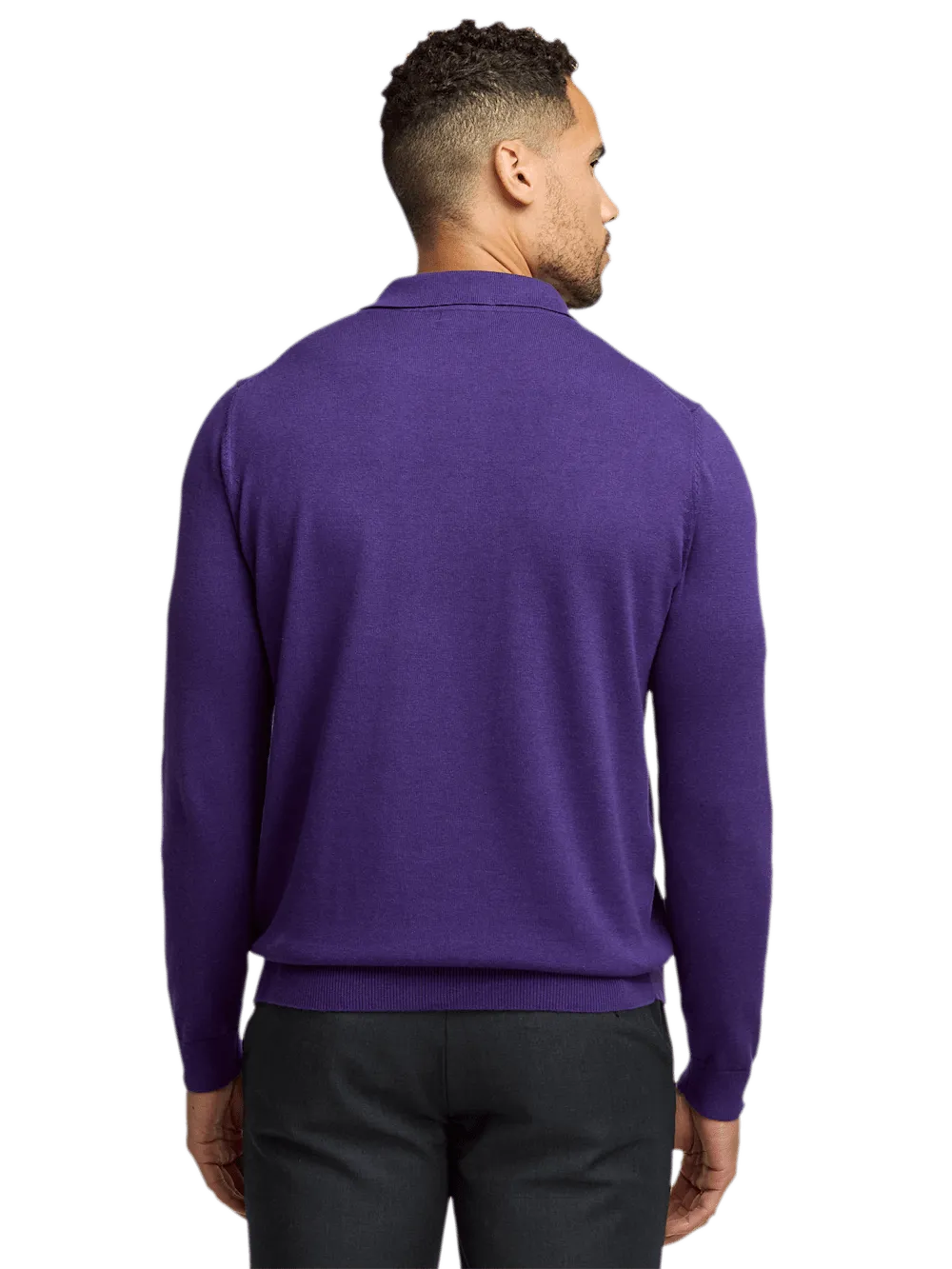 Supima Cotton Three Button Polo - Plum