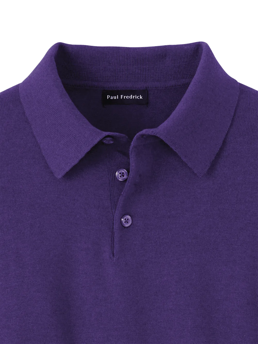 Supima Cotton Three Button Polo - Plum