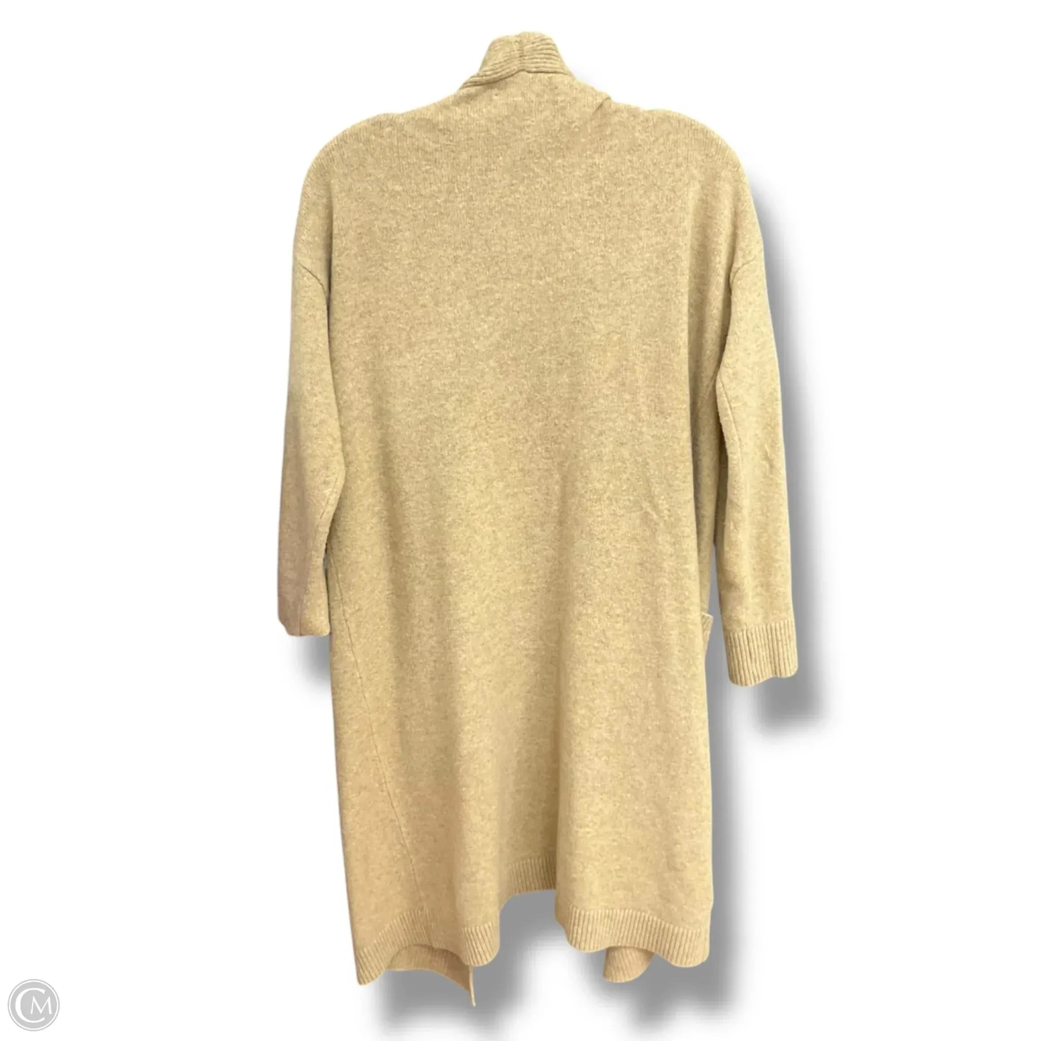 Sweater Cardigan By Loft In Tan, Size: M