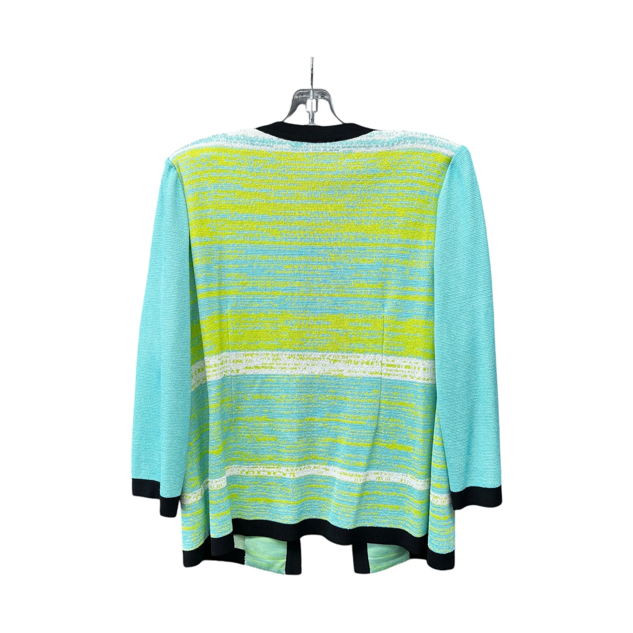 Sweater Cardigan By Misook In Blue, Size:L