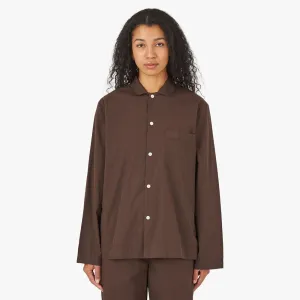 Tekla Poplin Long Sleeve Shirt / Coffee