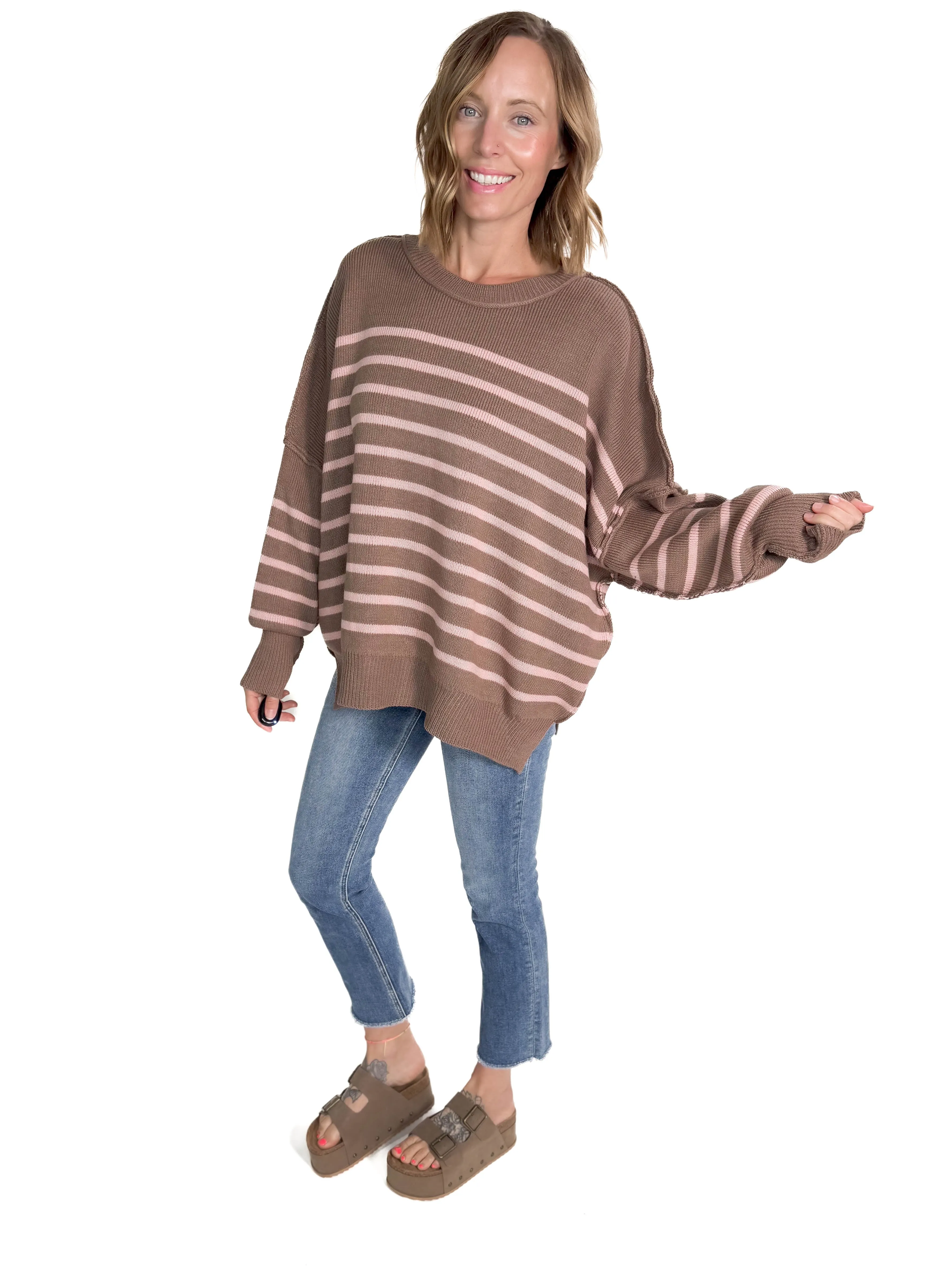 Tenley Sweater- MOCHA-FINAL SALE