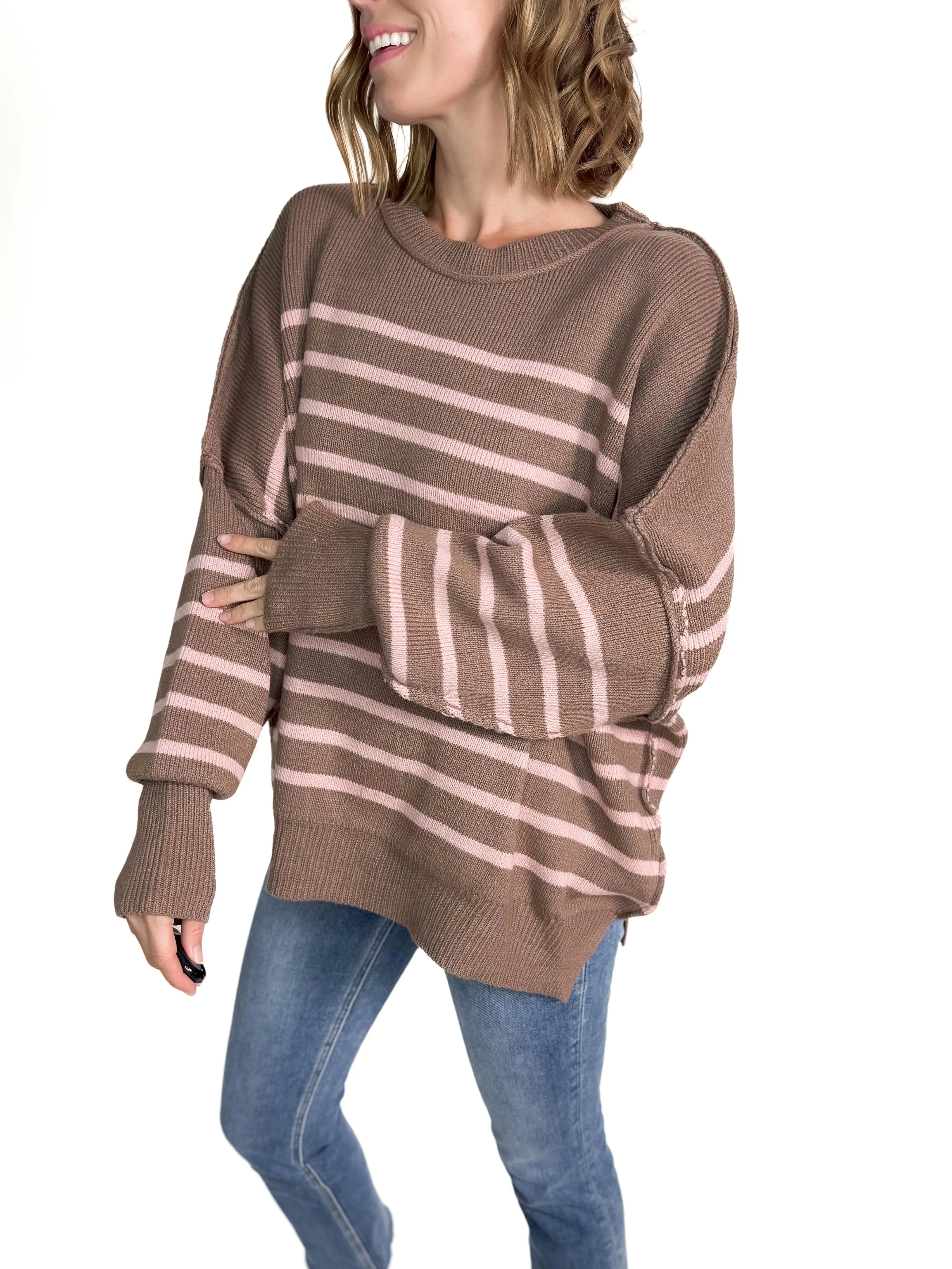 Tenley Sweater- MOCHA-FINAL SALE