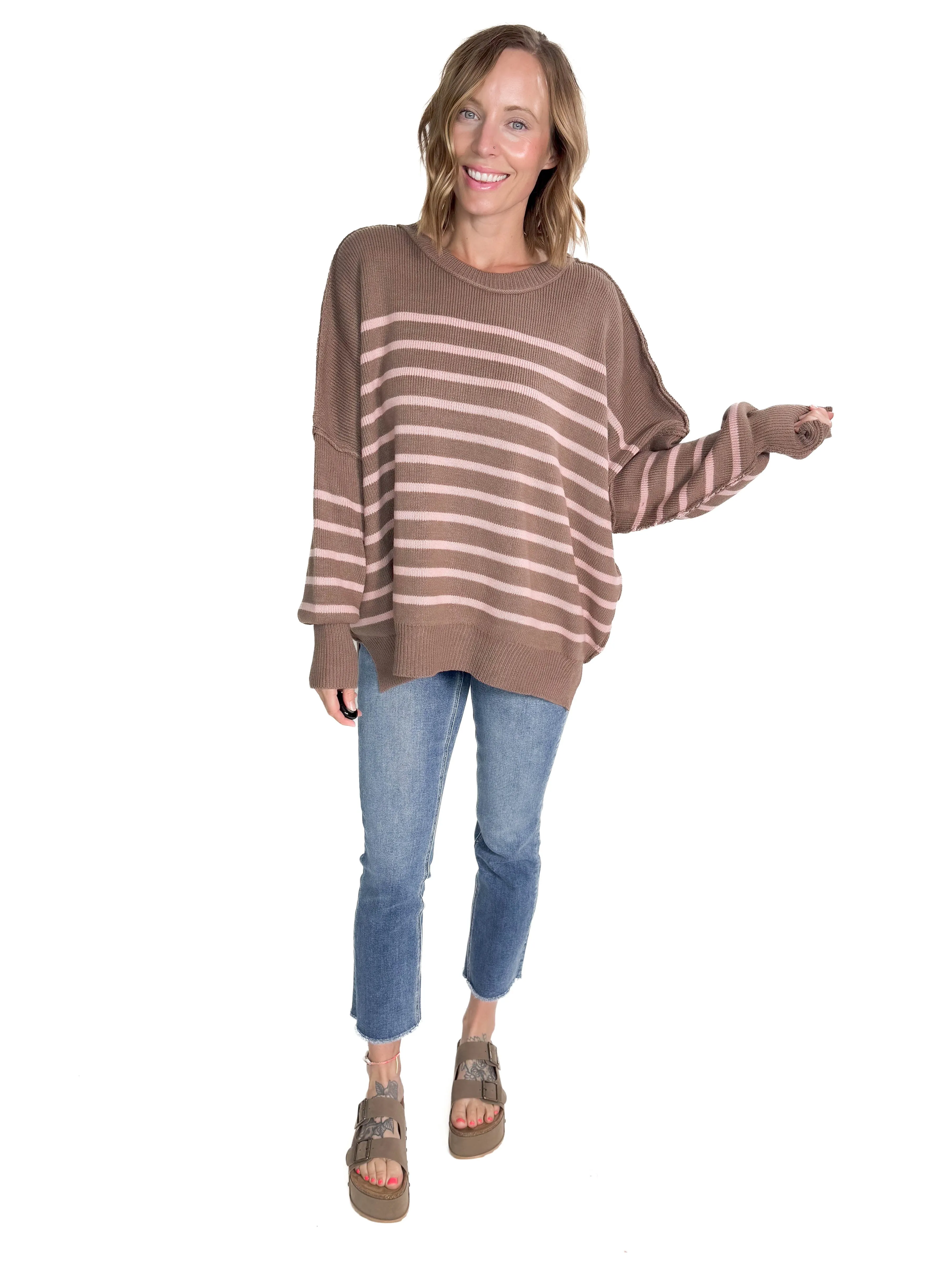 Tenley Sweater- MOCHA-FINAL SALE