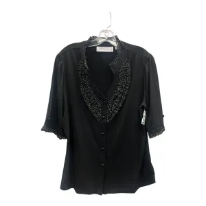 Top Short Sleeve By Simonsays by George In Black, Size:L