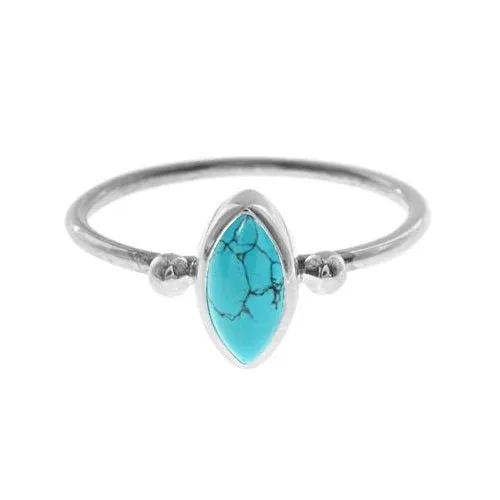Turquoise Marquise Sterling Silver Ring