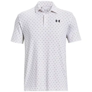Under Armour Playoff 3.0 Printed Polo Shirt - White/Pink Fizz