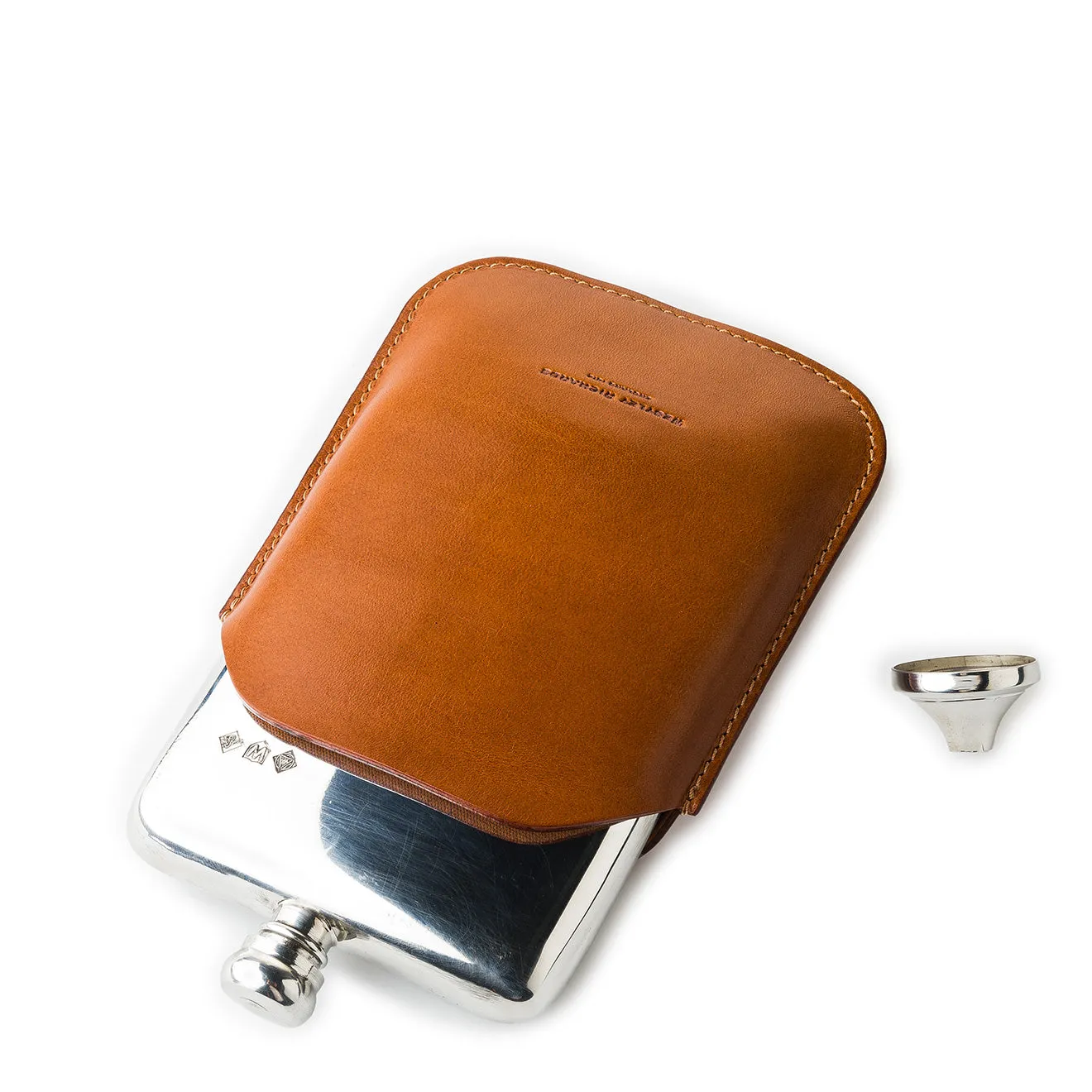 Westley Richards 5.5oz Hip Flask Mid Tan