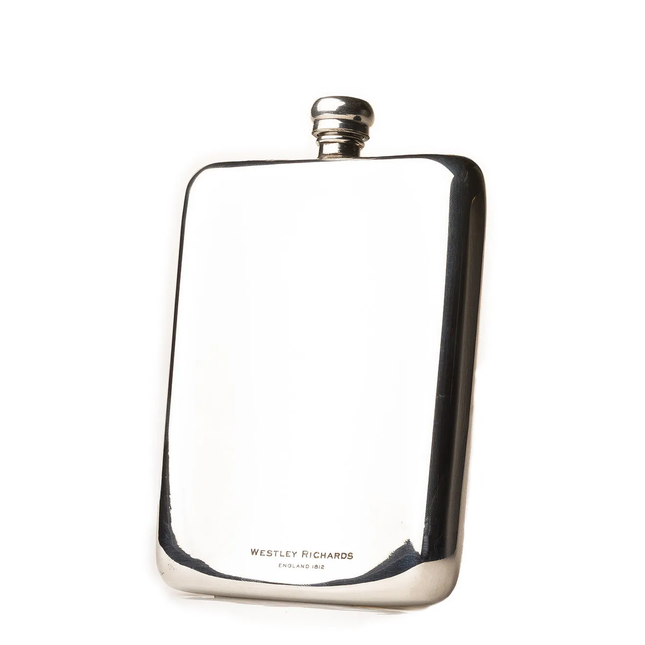 Westley Richards 8oz Hip Flask Dark Tan