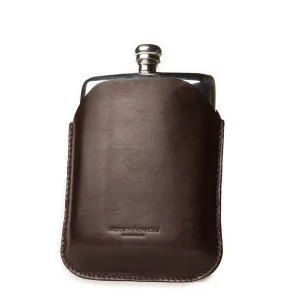 Westley Richards 8oz Hip Flask Dark Tan