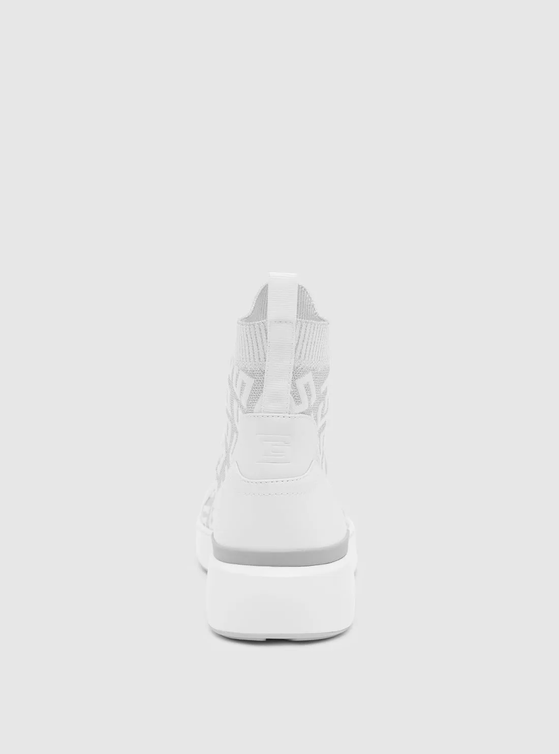 White Logo Mannen High Top Sneakers Guess